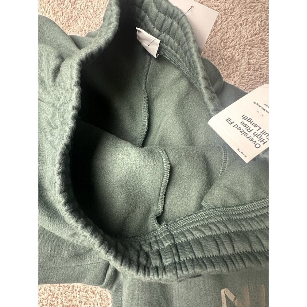 NIKE Sportswear Phoenix Fleece High-Waisted Oversized Pants Size M Green New - Picture 11 of 15